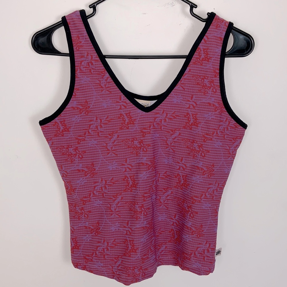 So Sporty Red And Lavender Tank Top Size L